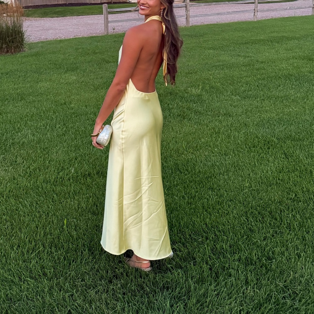 Zara yellow maxi dress
